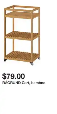 IKEA RÅGRUND Cart, bamboo offer