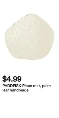 IKEA PADDFISK Place mat, palm leaf handmade offer