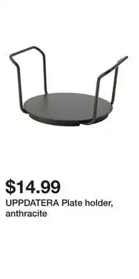 IKEA UPPDATERA Plate holder, anthracite offer