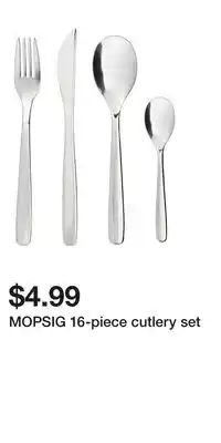 IKEA MOPSIG 16-piece cutlery set offer