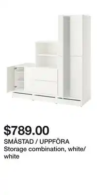 IKEA SMÅSTAD / UPPFÖRA Storage combination, white/white offer