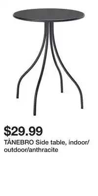 IKEA TÅNEBRO Side table, indoor/outdoor/anthracite offer