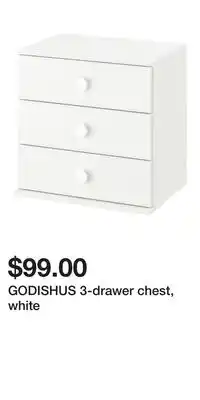 IKEA GODISHUS 3-drawer chest, white offer