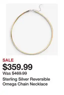TSC Stores Sterling Silver Reversible Omega Chain Necklace offer
