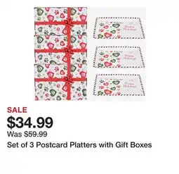 TSC Stores Set of 3 Postcard Platters with Gift Boxes offer