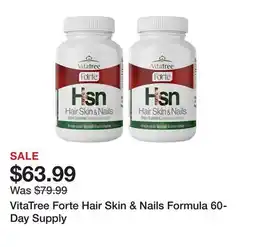 TSC Stores VitaTree Forte Hair Skin & Nails Formula 60-Day Supply offer