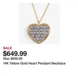 TSC Stores 14K Yellow Gold Heart Pendant Necklace offer