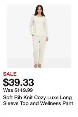 TSC Stores Soft Rib Knit Cozy Luxe Long Sleeve Top and Wellness Pant offer