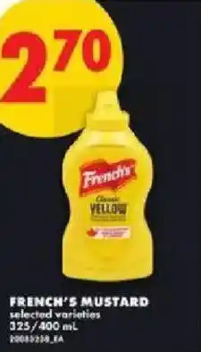 No Frills French's mustard offer