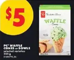 No Frills Pc waffle cones or bowls offer
