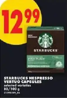 No Frills Starbucks nespresso vertuo capsules offer