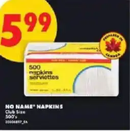 No Frills No name napkins offer