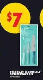No Frills Everyday essentials 3 piece knife set offer