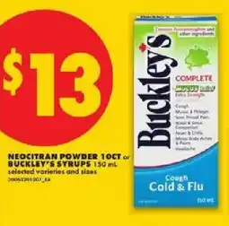 No Frills Neocitran powder 10ct offer