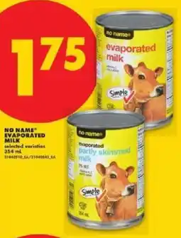 No Frills No name evaporated milk offer