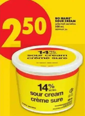 No Frills No name sour cream offer