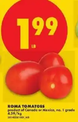 No Frills Roma tomatoes offer