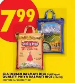 No Frills Gia indian basmati rice offer
