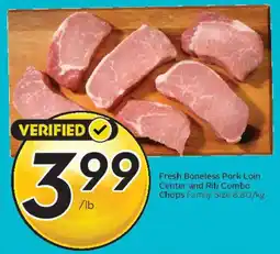 Safeway Fresh Boneless Pork Loin Center and Rib Combo Chops offer