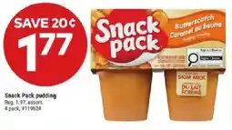 Giant Tiger Snack Pack pudding offer