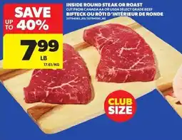 Atlantic Superstore Inside round steak or roast offer