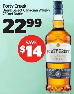 Calgary Co-op Forty Creek Barrel Select Canadian Whisky offer