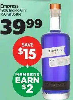 Calgary Co-op Empress 1908 Indigo Gin offer