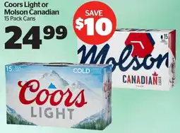 Calgary Co-op Coors Light or Molson Canadian offer