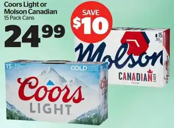 Calgary Co-op Coors Light or Molson Canadian offer
