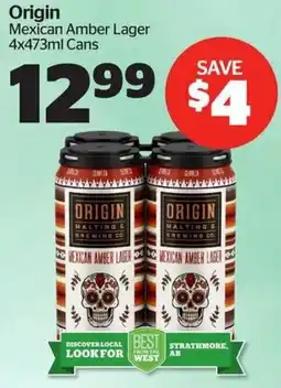Calgary Co-op Origin Mexican Amber Lager offer