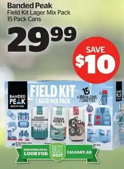 Calgary Co-op Banded Peak Field Kit Lager Mix Pack offer