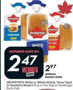 Sobeys DEMPSTER'S White or Whole Wheat, Texas Toast or Sandwich Bread offer