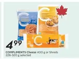 Sobeys COMPLIMENTS Cheese or Shreds offer