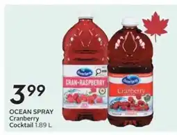 Sobeys OCEAN SPRAY Cranberry Cocktail offer