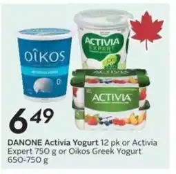 Sobeys DANONE Activia Yogurt offer