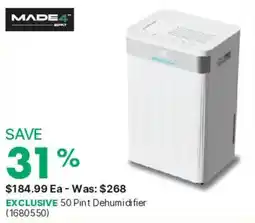 Kent 50 Pint Dehumidifier offer