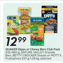 Sobeys QUAKER Dipps or Chewy Bars Club Pack offer