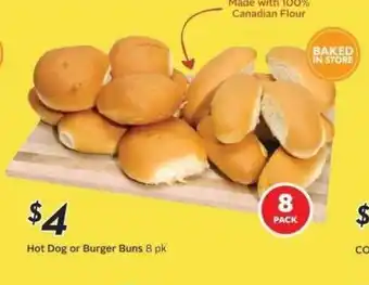 Sobeys Hot Dog or Burger Buns offer