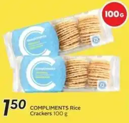 Sobeys COMPLIMENTS Rice Crackers offer