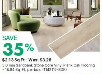 Kent Sandbank Stone Core Vinyl Plank Oak Flooring offer