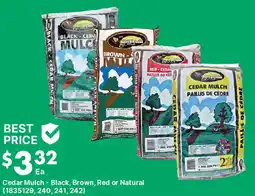 Kent Cedar Mulch - Black, Brown, Red or Natural offer