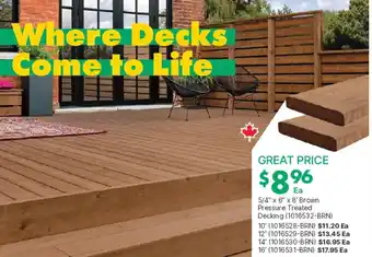 Kent Brown Pressure Treated Decking offer
