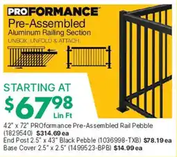 Kent PROformance Pre-Assembled Rail Pebble offer