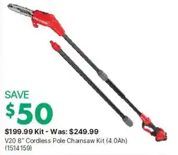 Kent V20 8" Cordless Pole Chainsaw Kit offer