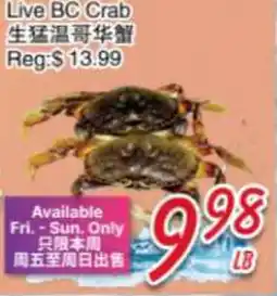 Foody Mart Live BC Crab offer