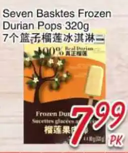 Foody Mart Seven Basktes Frozen Durian Pops offer