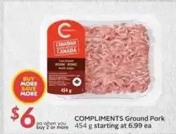 Sobeys COMPLIMENTS Ground Pork offer