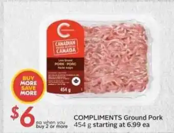 Sobeys COMPLIMENTS Ground Pork offer