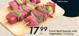 Sobeys Fresh Beef Kabobs with Vegetables offer