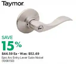 Kent Epic Arc Entry Lever Satin Nickel offer